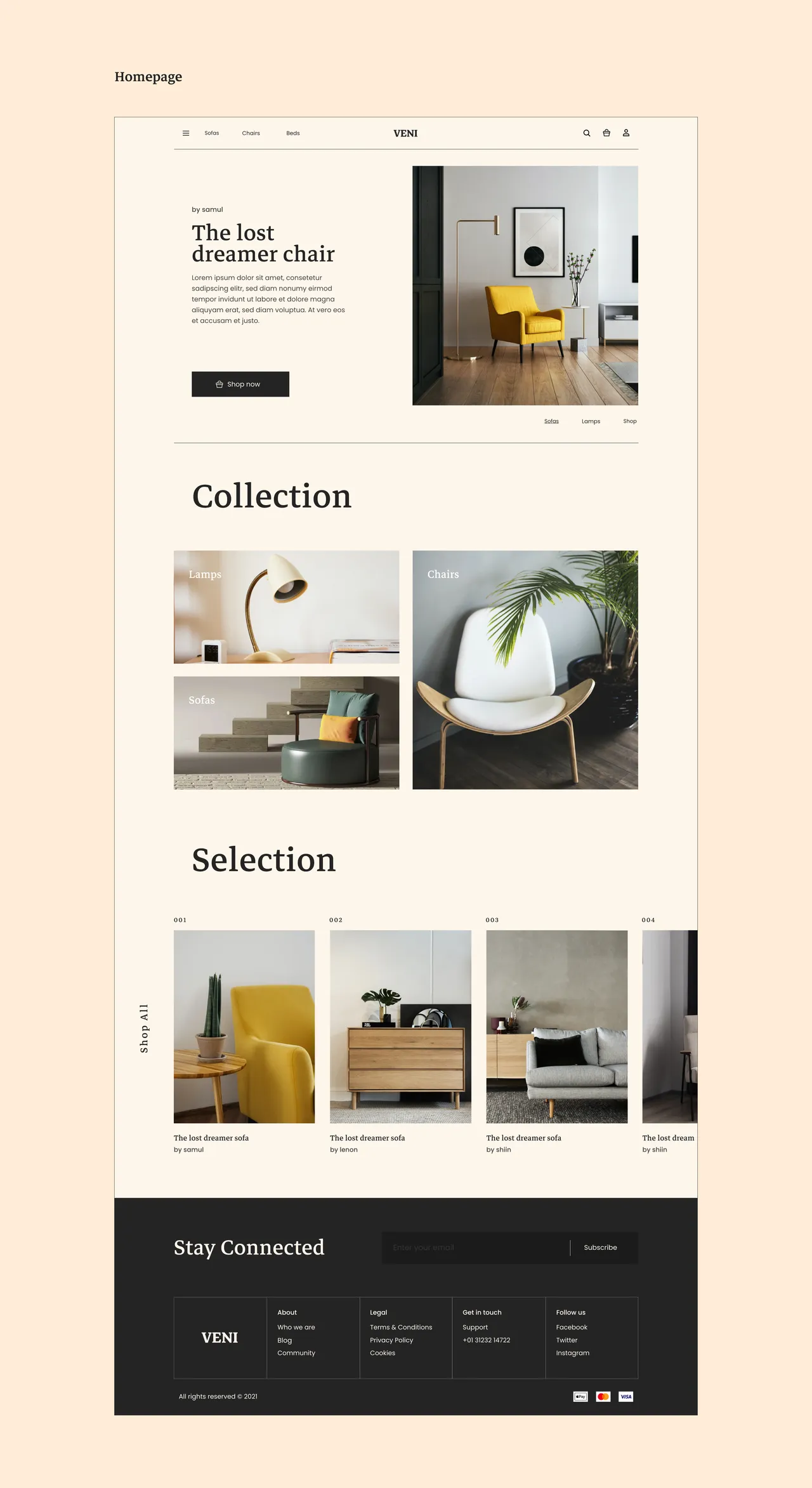 Homepage of Veni