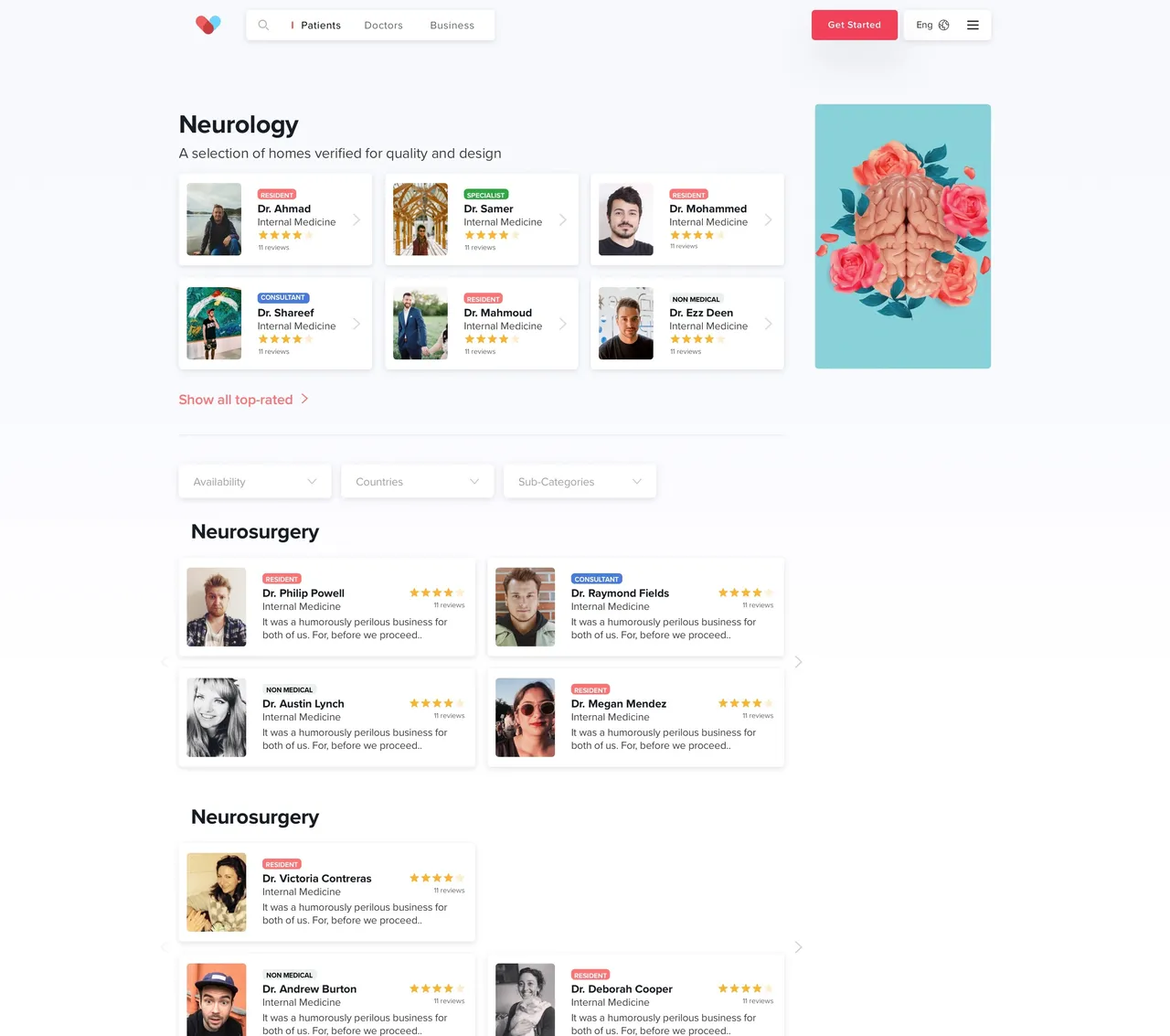 Website category examples from Cura